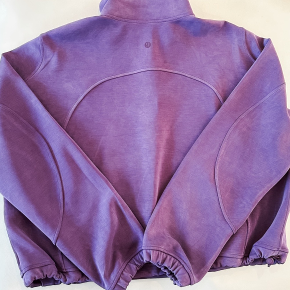 💜 Lululemon | Brushed Softstreme Half Zip | Dramatic Magenta | Size 10 💜 - Picture 9 of 9